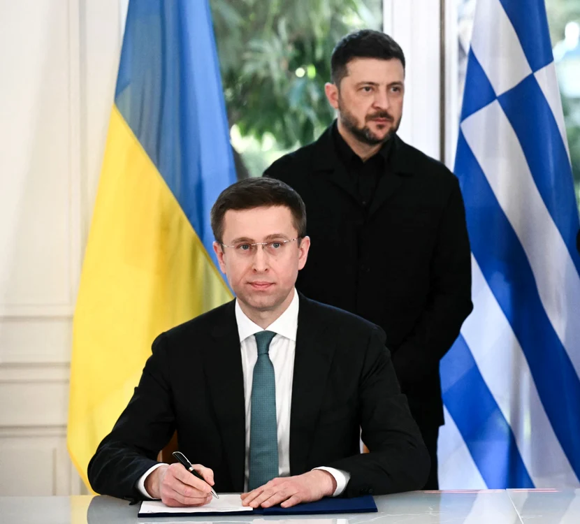 Volodimir Zelenski și Serghei Koreţki FOTO AFP