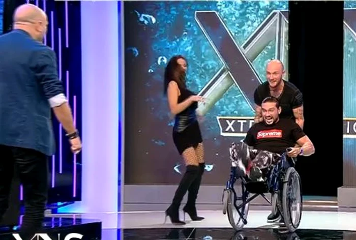 Dorian Popa şi-a făcut intrarea în scaun cu rotilefoto: captură video Antena 1