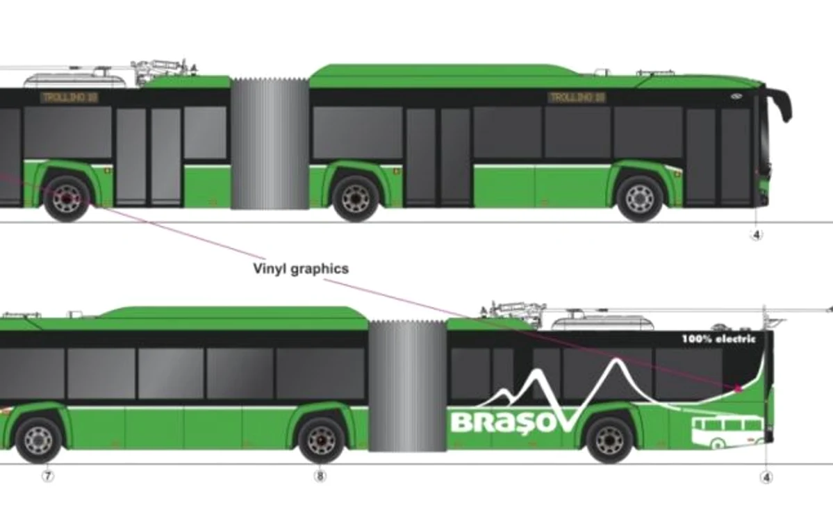 Aşa vor arăta troleibuzele Solaris comandate de Primăria Braşov FOTO Primăria Braşov