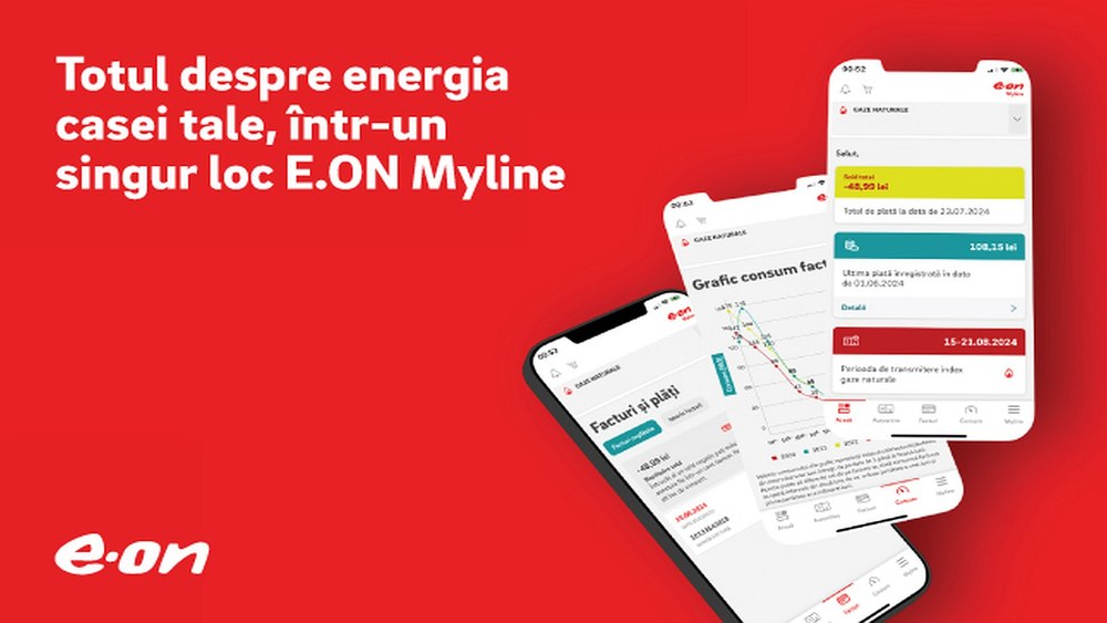 Gestionarea consumului de energie durează în medie 90 de secunde lunar, în aplicația E.ON Myline