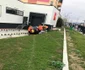 Accident în Râmnicu Vâlcea - o maşină al cărui şofer i s-a făcut rău a intrat într-un supermarket Penny Foto Adevărul