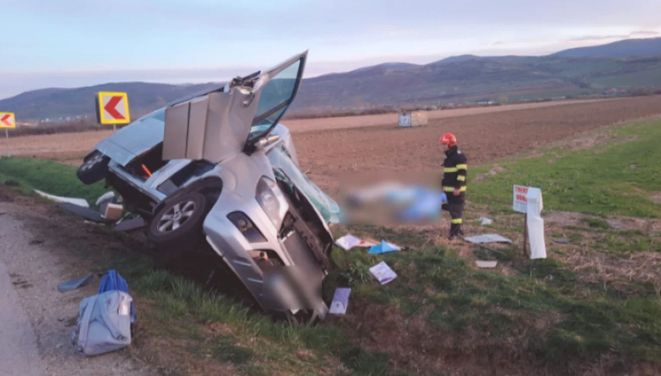 Accident grav în județul Cluj FOTO: ISU Cluj