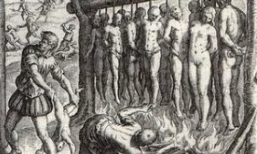 Cruzimea coloniştilor spanioli in Lumea Nouă jpeg