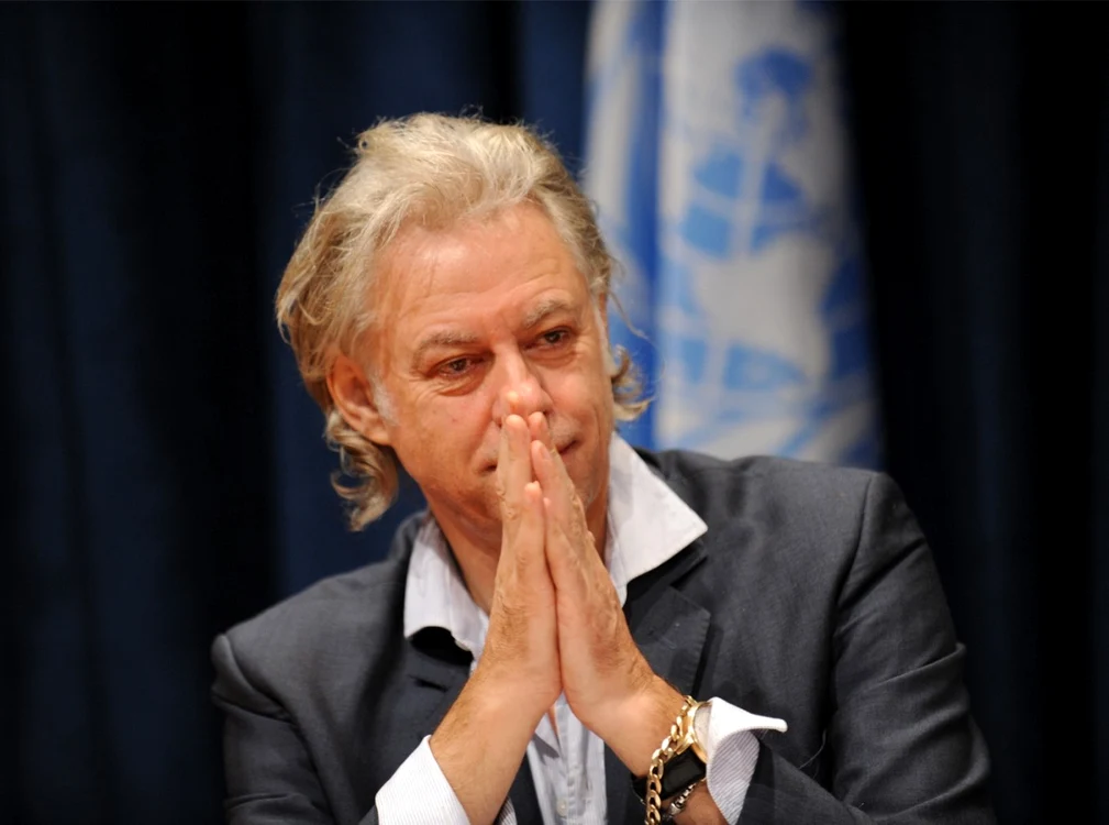 Robert Frederick Zenon „Bob“ Geldof a devenit cunoscut ca solist al trupei rock The Boomtown Rats