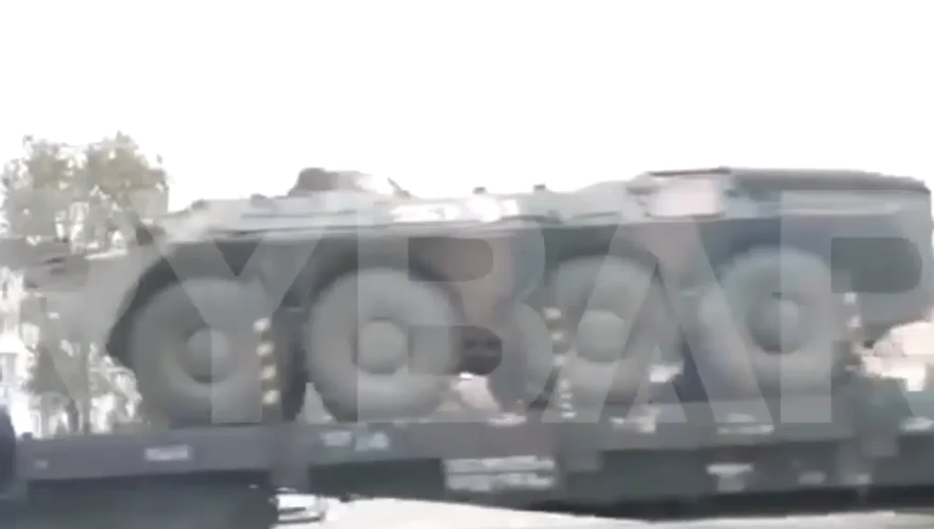 Propagandă rusească: Blindate românești care s-ar deplasa în R. Moldova Foto: Captură video
