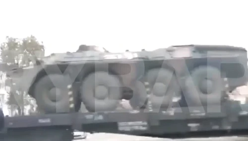 Propagandă rusească: Blindate românești care s-ar deplasa în R. Moldova Foto: Captură video