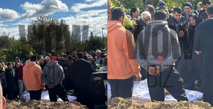Moment sfâșietor la groapă, la înmormântarea Elenei / foto: WOWbiz