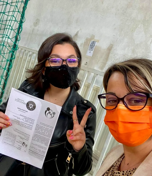 Adina Ștefania s-a vaccinat luni la Curtea de Argeș