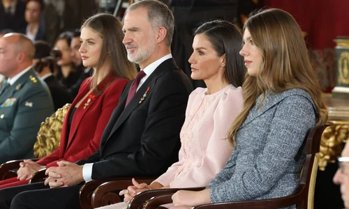 Prințesa Leonor, Infanta Sofia, Regele Felipe și Regina Letizia foto profimedia 1054071168 jpg