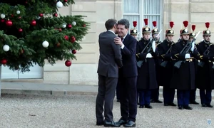 Nicușor Dan și Emmanuel Macron la Palatul Élysée Captura video jpg