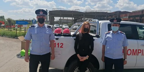 calarasi donatie pentru pompieri de la compania donalam foto facebook/isu calarasi