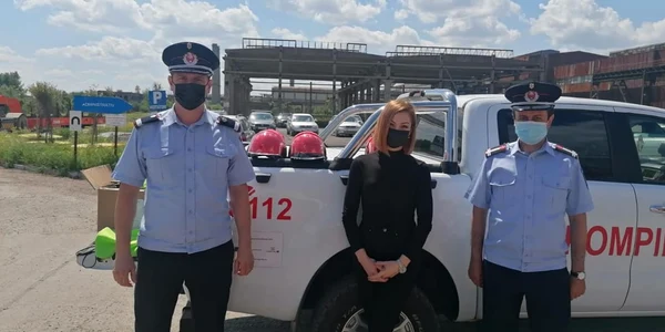 calarasi donatie pentru pompieri de la compania donalam foto facebook/isu calarasi
