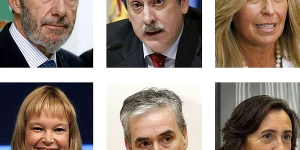 Numele noi ale lui Zapatero: Alfredo Pérez Rubalcaba, Valeriano Gómez, Trinidad Jiménez, Leire Pajín, Ramón Jáuregui şi Rosa Aguilar sursa: ABC