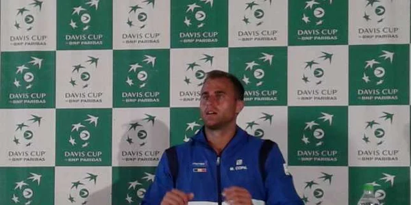 Marius Copil la Cupa Davis România-Slovacia pe Arena Idu Mamaia Foto Sînziana Ionescu