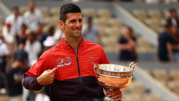 Djokovici și bluza sa cu numărul 23