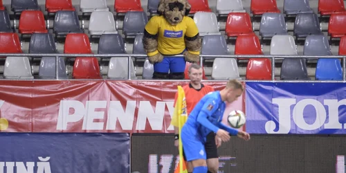 Fotbal România - Islanda în penultima rundă a preliminariilor Campionatului Mondial suporter mascota tribuna FOTO Mediafax / Alexandru Dobre