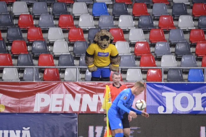 Fotbal România - Islanda în penultima rundă a preliminariilor Campionatului Mondial suporter mascota tribuna FOTO Mediafax / Alexandru Dobre