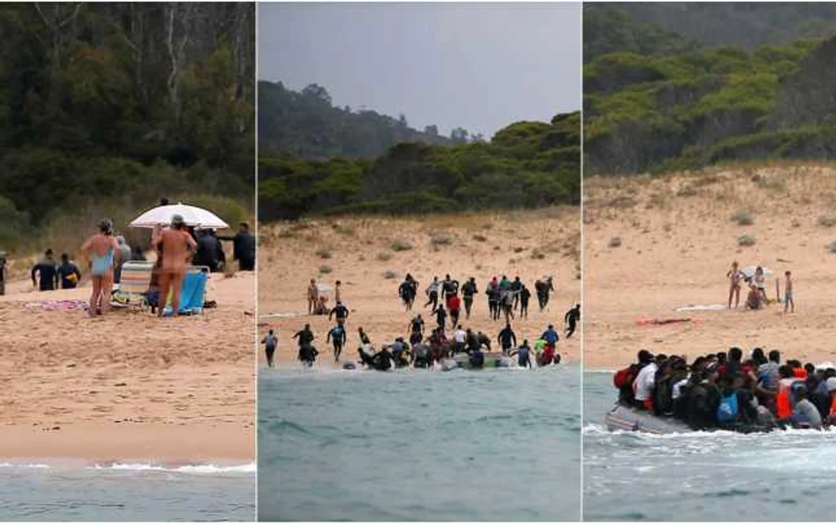 Imigranti pe plaja FOTO  Daily Mail / Reuters
