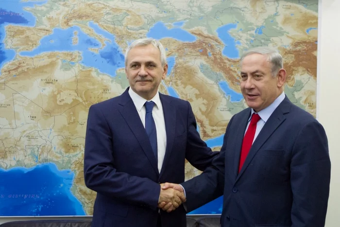 Liviu Dragnea şi Benjamin Netanyahu. FOTO Camera Deputaţilor