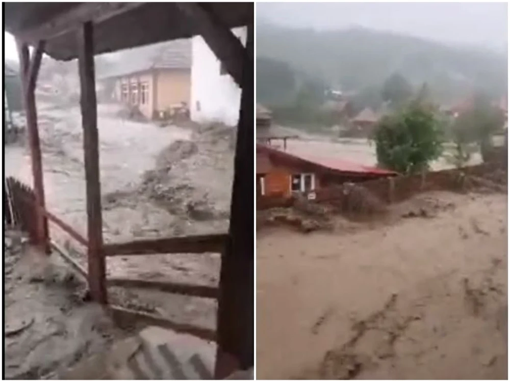 Viitura pe strada principală din comuna Ocoliş