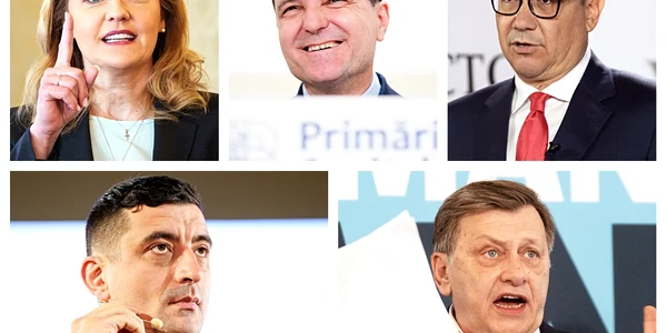 Elena Lasconi, Nicușor Dan, Victor Ponta, George Simion, Crin Antonescu / FOTO Mediafax Foto