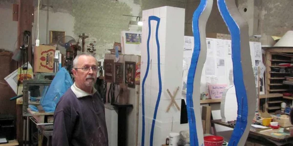 Luigi Varga ne-a prezentat macheta monumentului Revoluţiei FOTO Ştefan Both