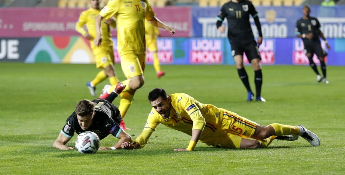 Imagine de la ultimul meci România - Austria 0-1, disputat la  Ploiești, în octombrie 2022