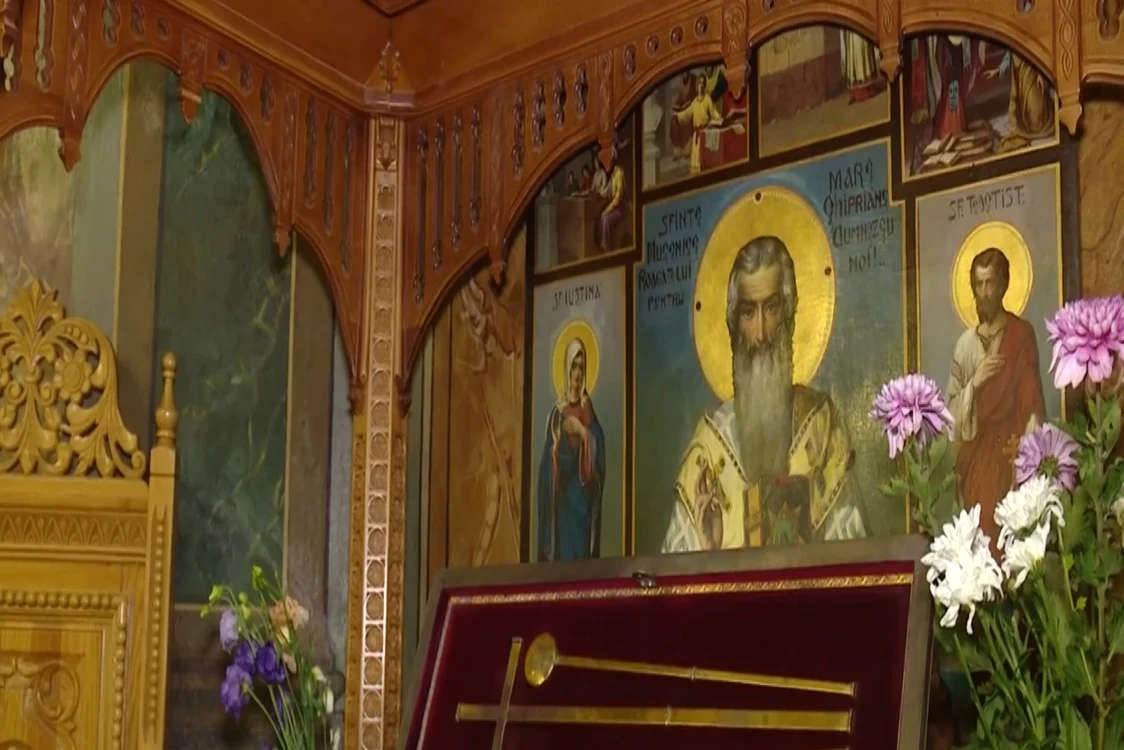 Iconografie: Sfinții Ciprian și Iustina în Biserica Zlătari București Foto Daciana Stoica / Adevărul
