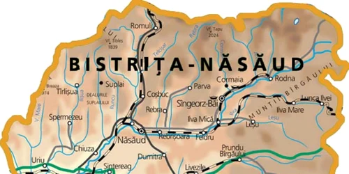 harta  judet bistrita nasaud 