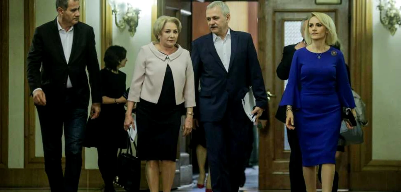 Viorica Dancila - Liviu Dragnea si Gabriela Firea FOTO Inquam Photos / George Călin