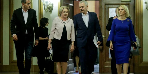  Marian Neacsu - Viorica Dancila - Liviu Dragnea si Gabriela Firea FOTO Inquam Photos / George Călin