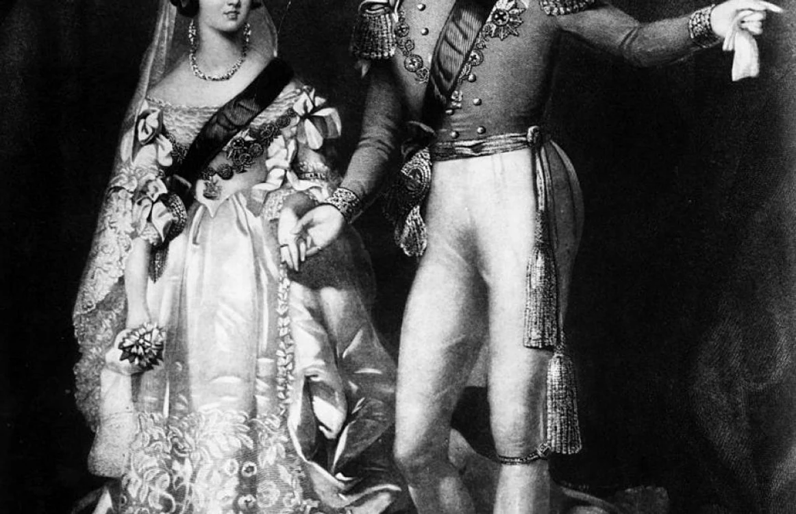 Regina Victoria şi Printul Albert, ilustraţie de la nuntă, anul 1840 FOTO Hulton Archive/Getty images