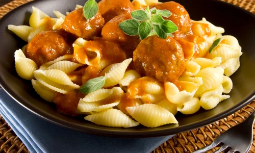 Meatballs and pasta shells jpeg