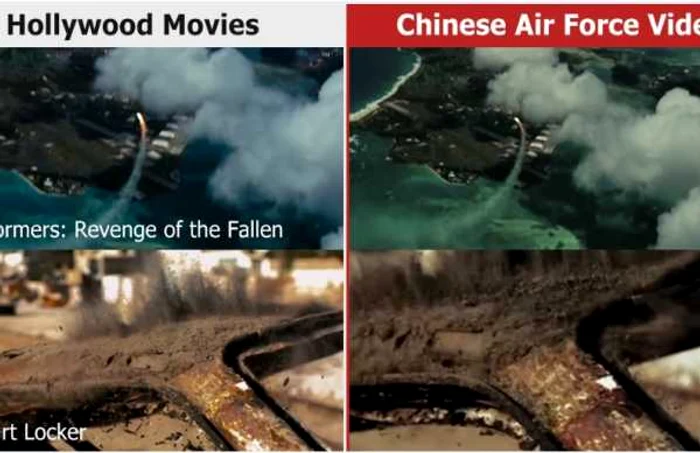 Scene de atac ale chinezilor inspirate din filme de la Hollywood