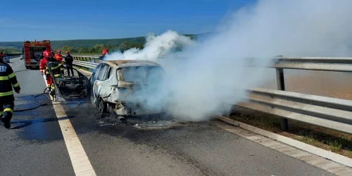 incendiu masina autostrada