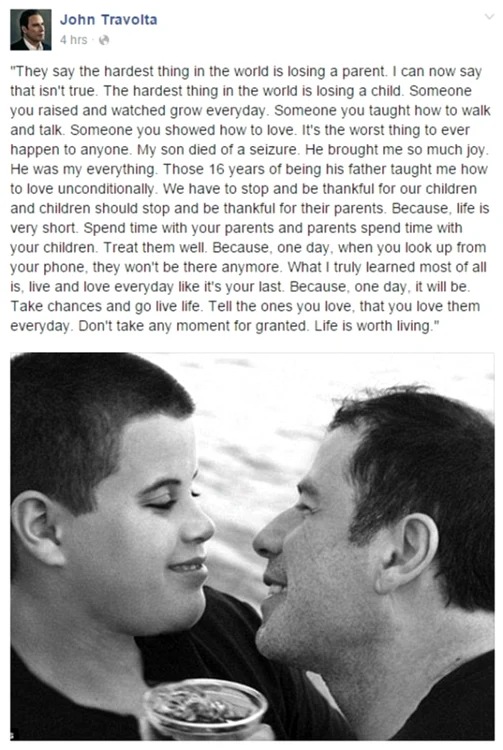 Mesajul integral publicat de John Travolta