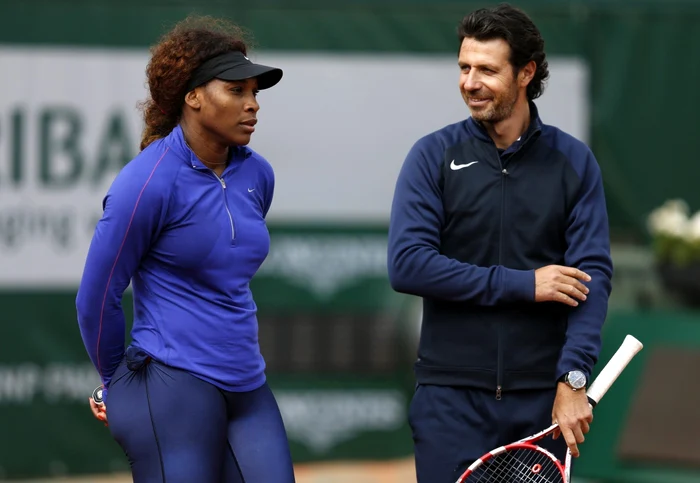 Serena şi Patrick Mouratoglou FOTO AP