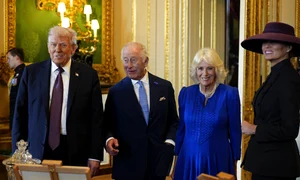 Melania și Donald Trump alături de Regele Charles și Regina Camilla foto profimedia (2) jpg