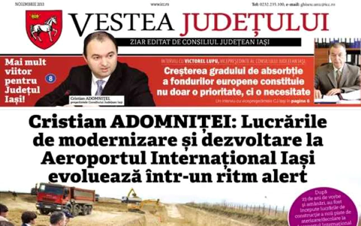 Prima pagină a primului număr al ziarului "Vestea judeţului" FOTO cityzen.ro