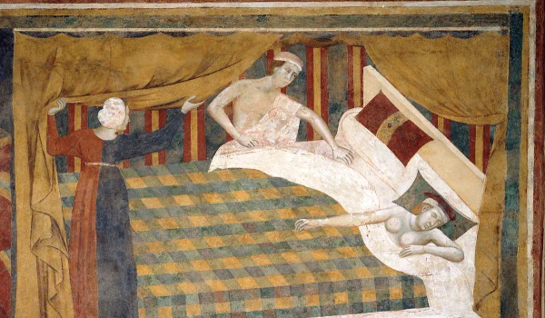 Memmo di Filippuccio   Profane love scenes  The spouses retired to bed   Google Art Project webp