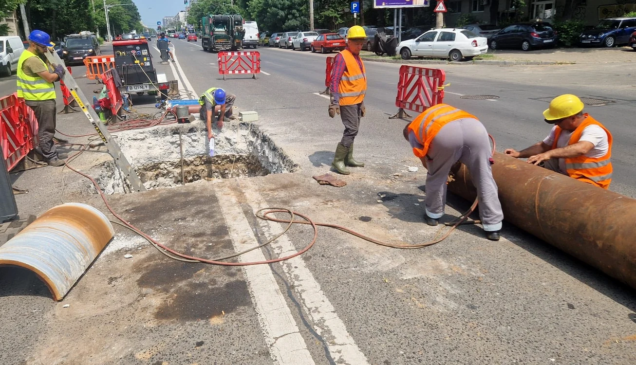 Lucrări la sistemul de termoficare din Capitală Foto: Termoenergetica București