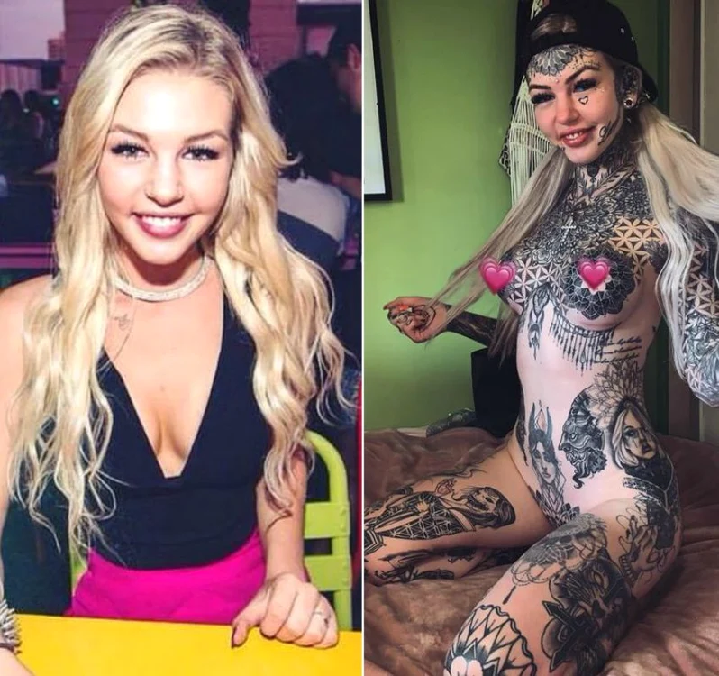 
    Amber Luke și-a acoperit întreg corpul cu tatuajeFoto: Instagram  