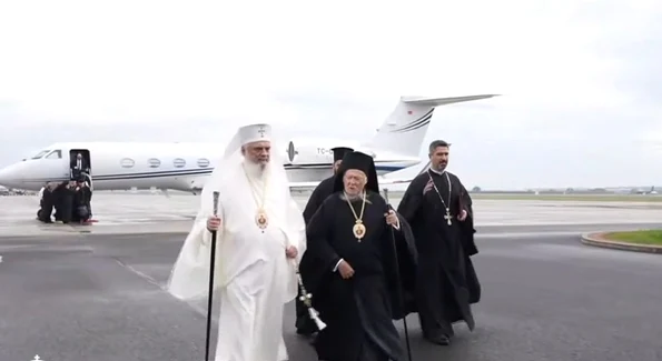 Patriarhul Ecumenic Bartolomeu I, la București pentru Sfințirea Catedralei Naționale (© Captură video Trinitas TV)