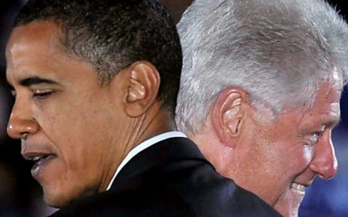 Actualul şi fostul preşedinte american: Barack Obama (stâga) şi Bill Clinton (dreapta)