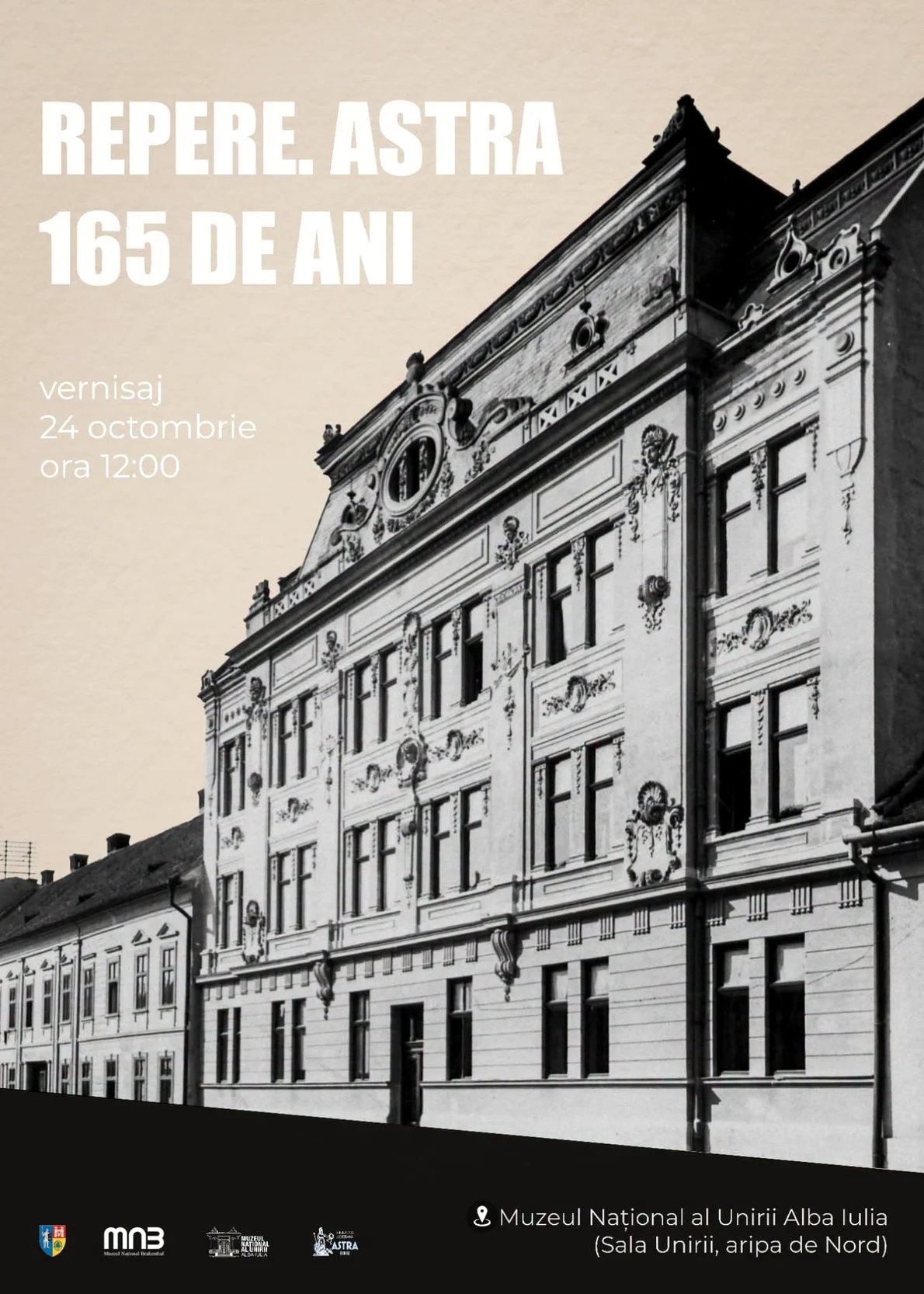 Afișul expoziției „Repere. ASTRA – 165 de ani”