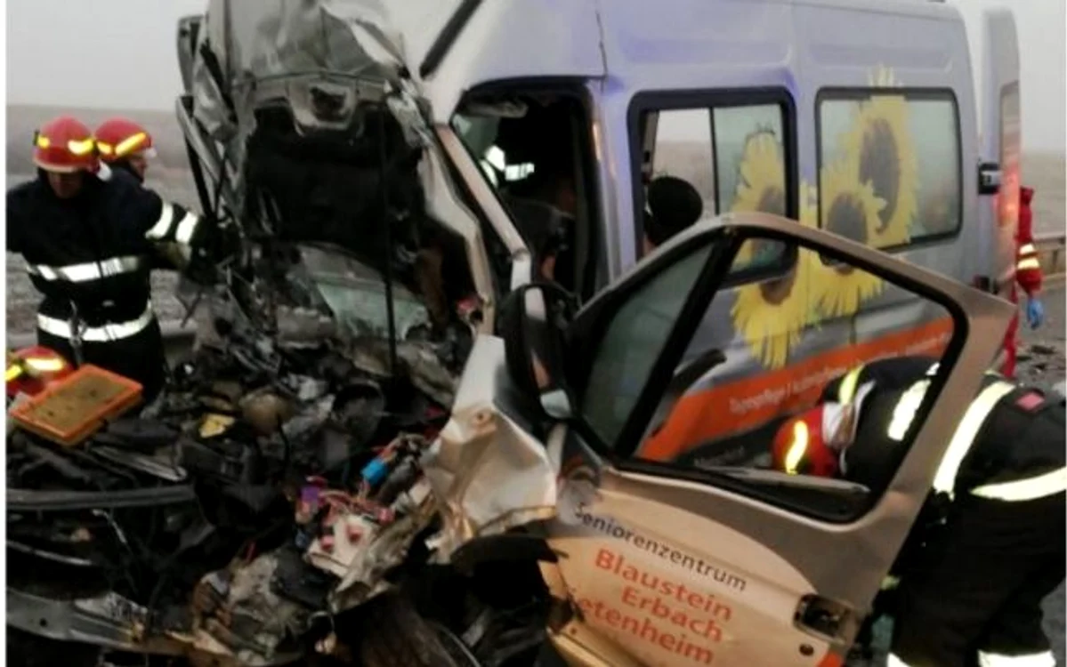 Accidentul a avut loc pe A1 FOTO ISU Timiş