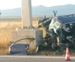 Accident mortal pe DN1 la intrare în Sibiu - o şoferiţă a intrat cu maşina într-un stâlp - vitezometrul blocat la 130 km Foto Sibiul Independent