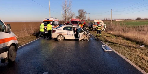 accident slatina cu poliţisti