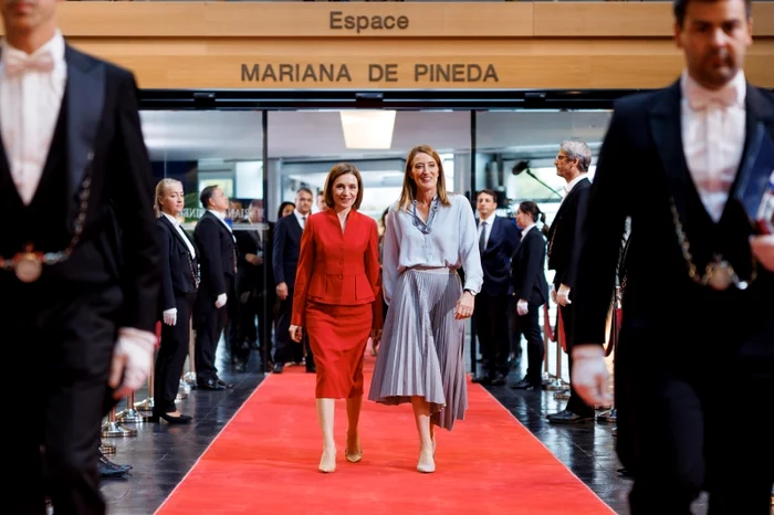 Maia Sandu și Roberta Metsola au avut o întrevedere la Strasbourg. FOTO: Presedinte.md