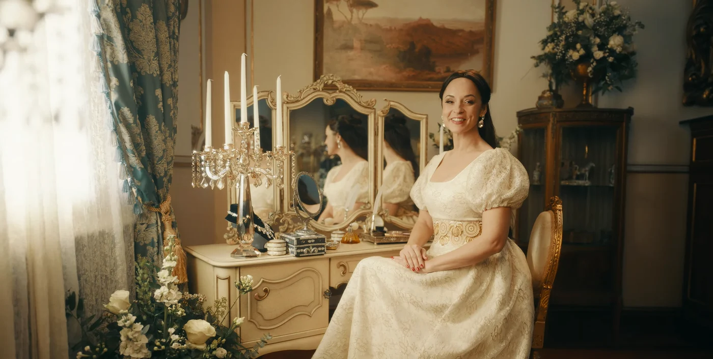 Andreea Marin e Zâna Bidgerton pentru Netflix captură de ecran (12) png